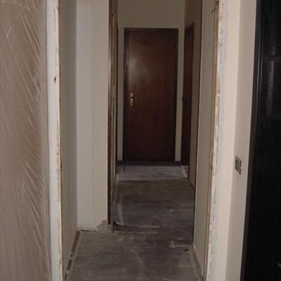 Ristrutturazione completa del bagno - protezioni zone passaggio 