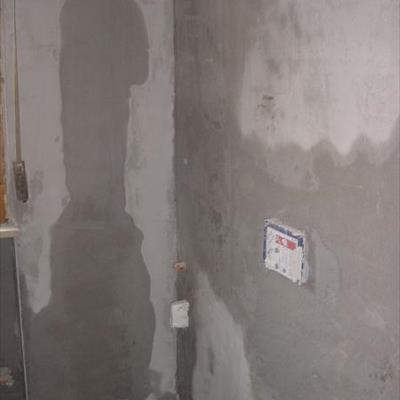 Ristrutturazione completa del bagno - intonaci 